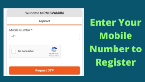 PM SVANidhi Scheme online apply Register your number