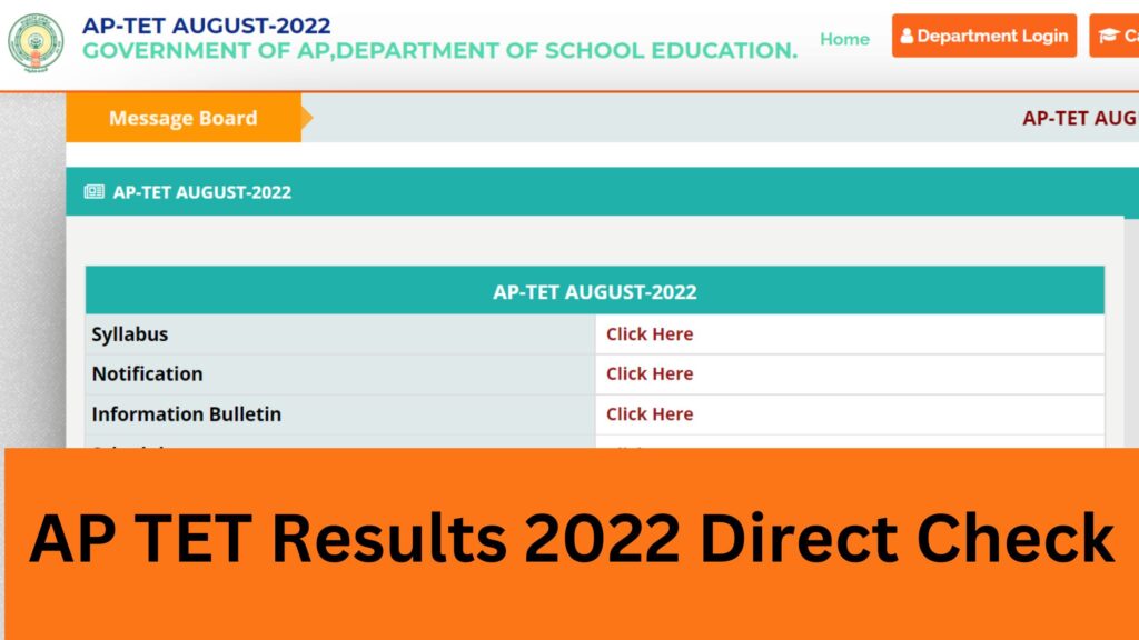 AP TET Results 2022 check here