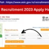 esic recruitment 2023