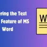 text styling feature of ms word