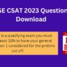 UPSC CSE CSAT 2023 Question Paper Download