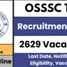 OSSSC TGT Recruitment 2025 apply online for 2629 vacancies