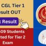 SSC CGL Tier 1 Result 2024 OUT